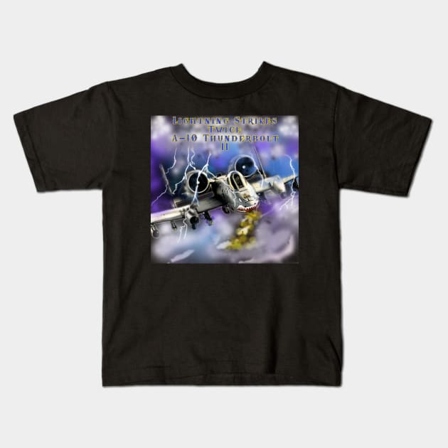 A-10 Thunderbolt II Kids T-Shirt by WarDaddy